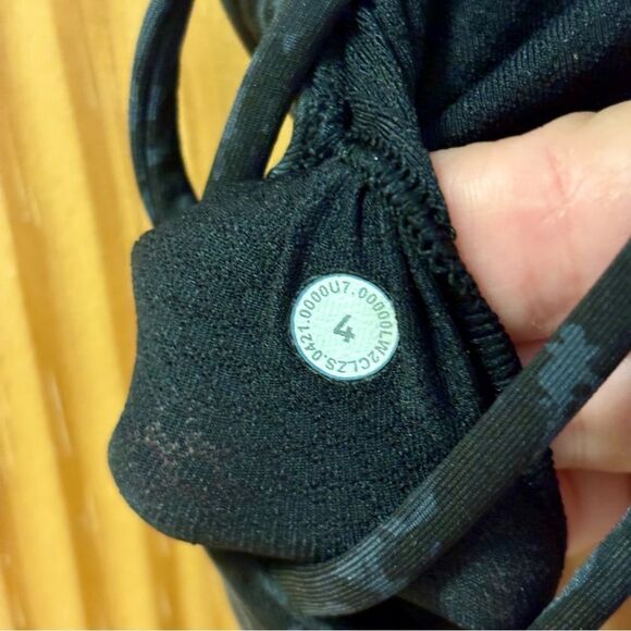 Lululemon Athletica Black and Gray Free To Be Strappy Sports Bra Light Support 4 - Picture 4 of 4